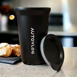 Thermal Mug Tumbler Cup Black 12 oz For Travel Hot Cold AUTOVLOG